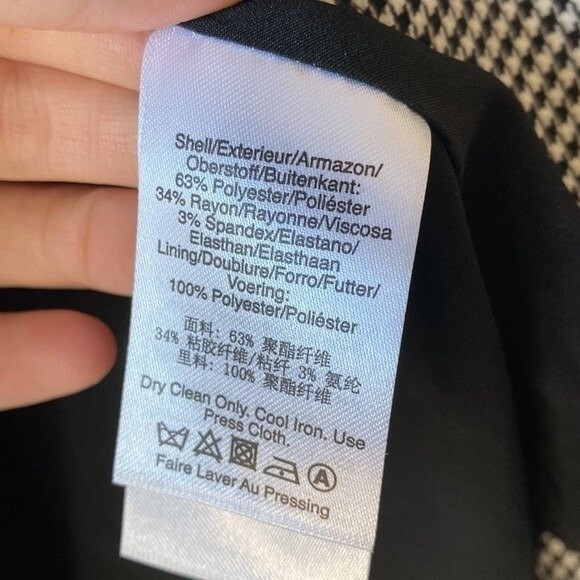 Donna Karan Herringbone Double Breasted Blazer in Size XS Womens - Picture 6 of 7